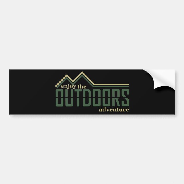 hiking lover bumper sticker (Front)