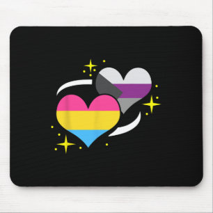 Hiking Lover Design Pan Demiual Flag Heart Mouse Pad