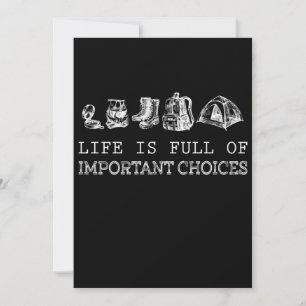 Hiking Lover   Life Is Full Of Important Choices Thank You Card
