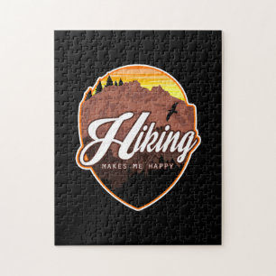 Hiking Makes Me Happy Jigsaw Puzzle