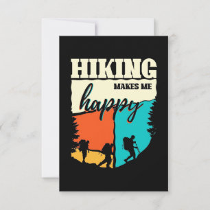 Hiking Makes Me Happy RSVP Card
