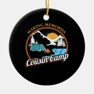 Hiking Memories Cousin Camp Ceramic Ornament