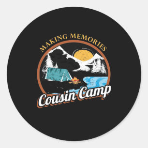 Hiking Memories Cousin Camp Classic Round Sticker
