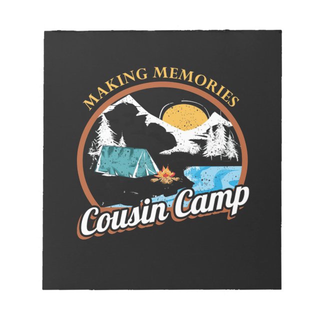 Hiking Memories Cousin Camp Notepad (Front)