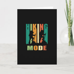 Hiking Mode Backpacking Retro Vintage Card