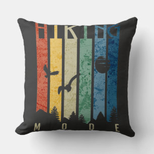 Hiking Mode Nature Outdoors Mountain Camping Funny Throw Pillow