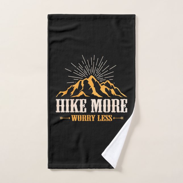 Hiking More Worry Less Hand Towel (Hand Towel)