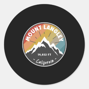 Hiking Mount Langley California Classic Round Sticker