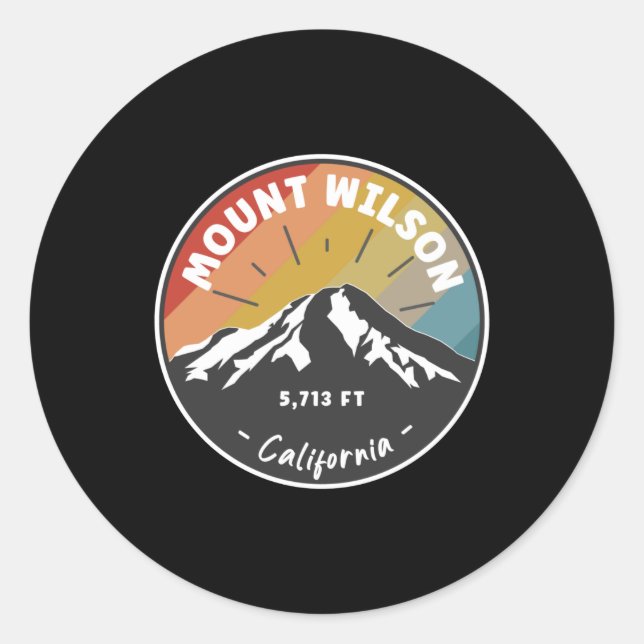 Hiking Mount Wilson California Classic Round Sticker (Front)