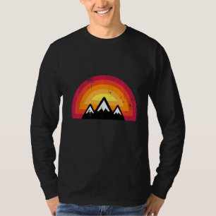 Hiking Mountain Sunset Retro Hike Vintage T-Shirt