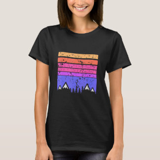 Hiking Mountain Sunset Retro Hike Vintage T-Shirt