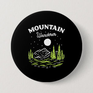 Hiking Mountain Wanderer 3 Inch Round Button