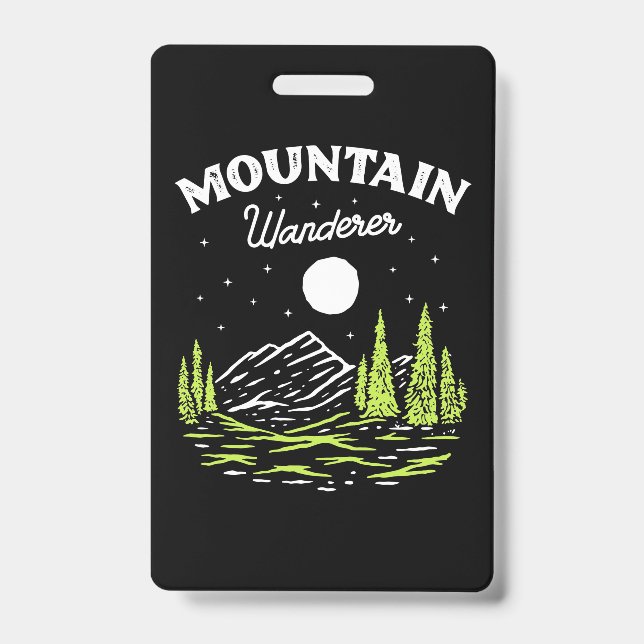 Hiking Mountain Wanderer Badge (Front)