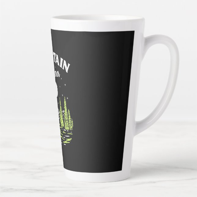 Hiking Mountain Wanderer Latte Mug (Right)