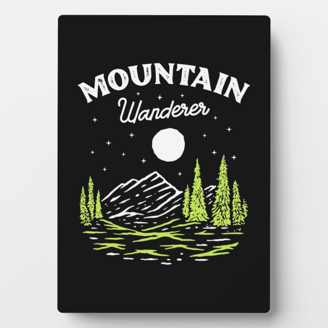 Hiking Mountain Wanderer Plaque (Front)
