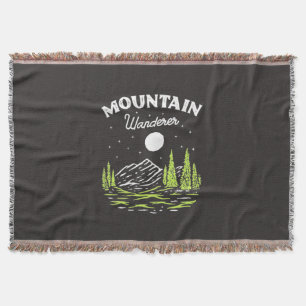 Hiking Mountain Wanderer Throw Blanket