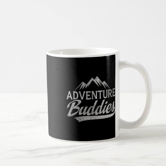 Hiking Mountains Adventure Buddies Couples  Coffee Mug (Right)