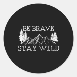 Hiking Mountains Nature Lover Tee Gift Classic Round Sticker