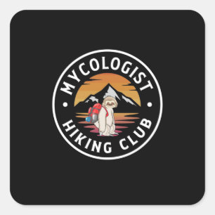 Hiking My Cologist Hiking Club Square Sticker