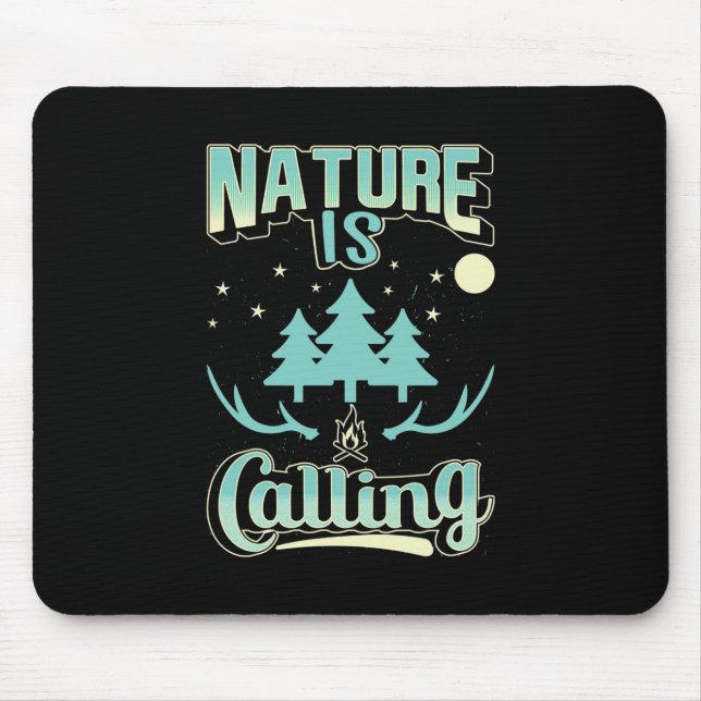 Hiking Nature Is Calling Mouse Pad (Front)