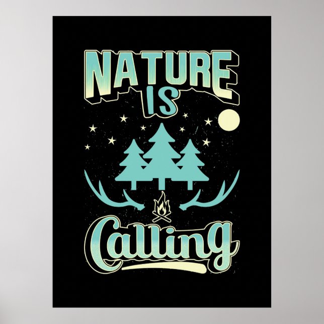 Hiking Nature Is Calling Poster (Front)