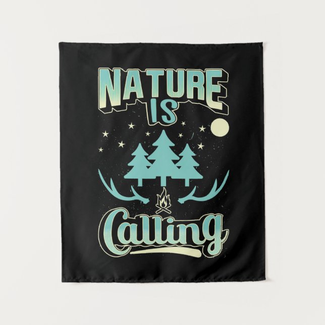 Hiking Nature Is Calling Tapestry (Front)