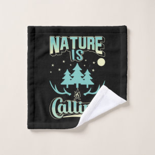 Hiking Nature Is Calling Wash Cloth