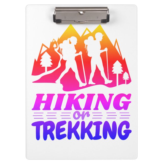Hiking or Trekking Clipboard (Front)