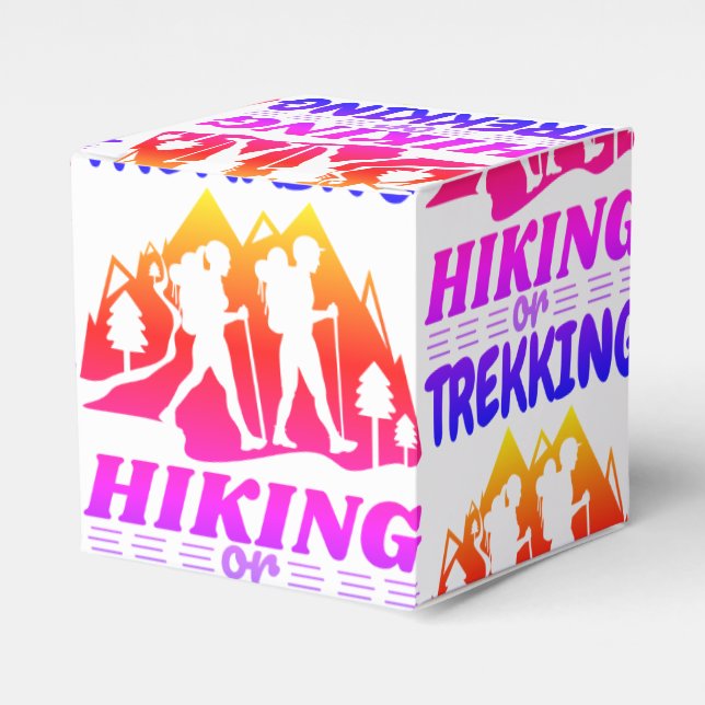 Hiking or Trekking Favor Box (Front Side)