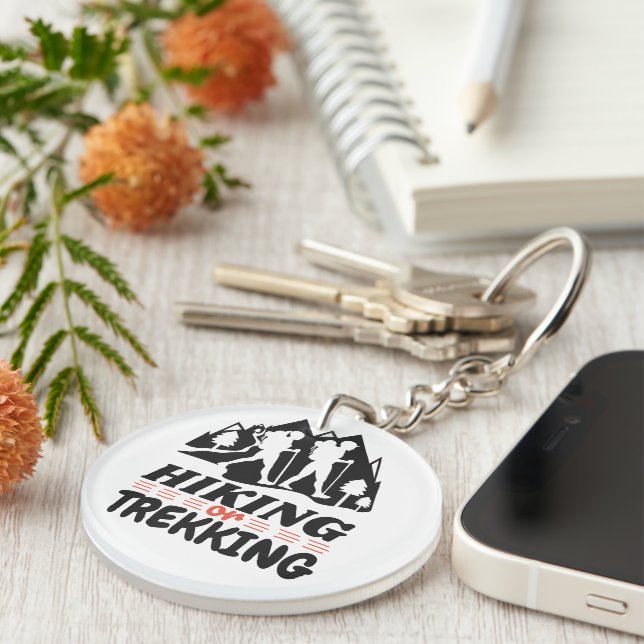 Hiking or Trekking Keychain (Front Right)