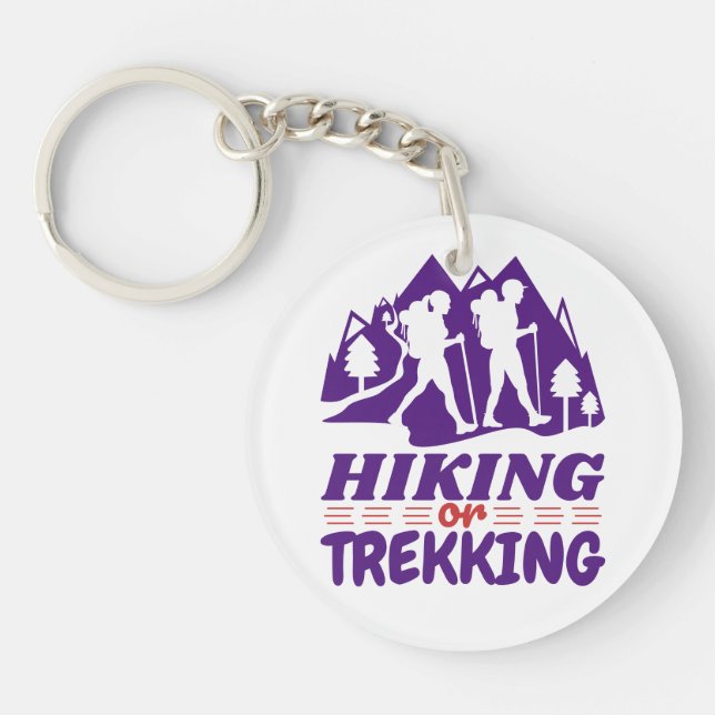 Hiking or Trekking Keychain (Front)
