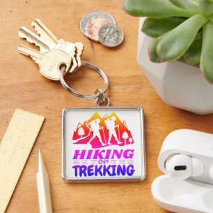 Hiking or Trekking Keychain