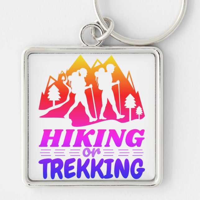 Hiking or Trekking Keychain (Front)