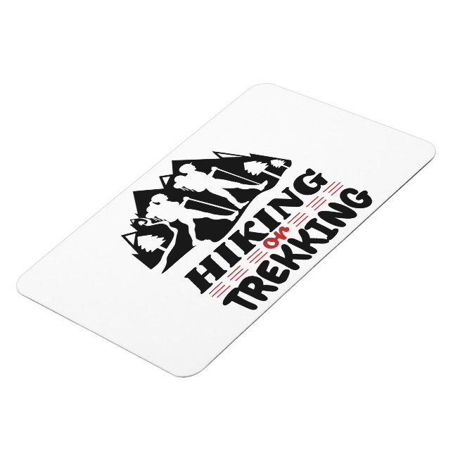 Hiking or Trekking Magnet (Left Side)