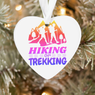 Hiking or Trekking Ornament