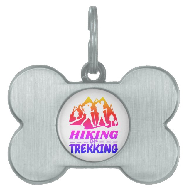 Hiking or Trekking Pet ID Tag (Front)