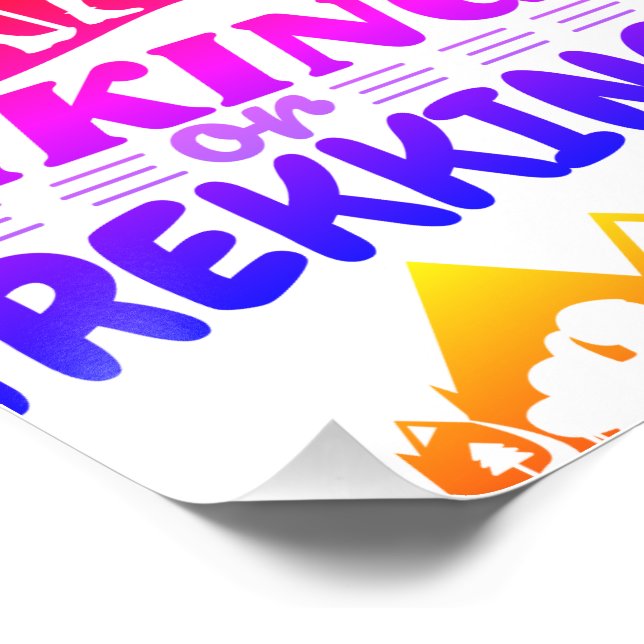 Hiking or Trekking Poster (Corner)