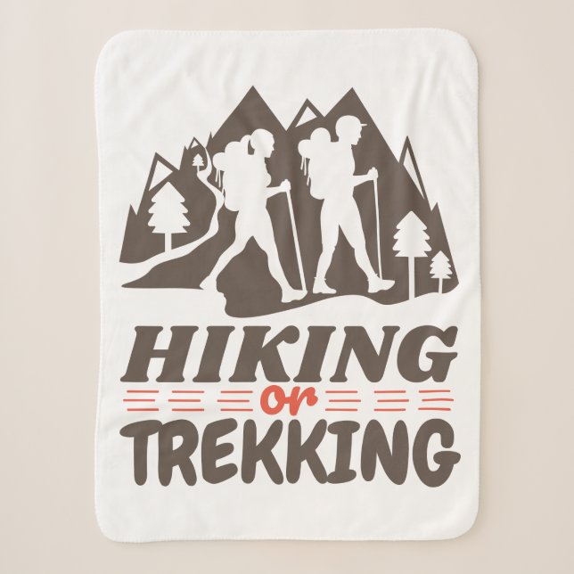Hiking or Trekking Sherpa Blanket (Front)