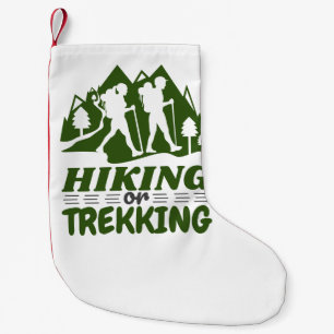 Hiking or Trekking Small Christmas Stocking