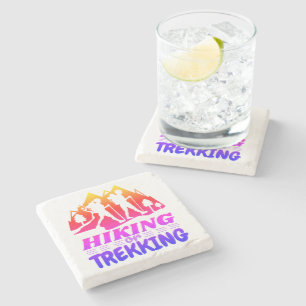 Hiking or Trekking Stone Coaster