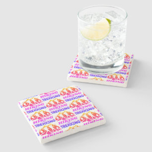 Hiking or Trekking Stone Coaster