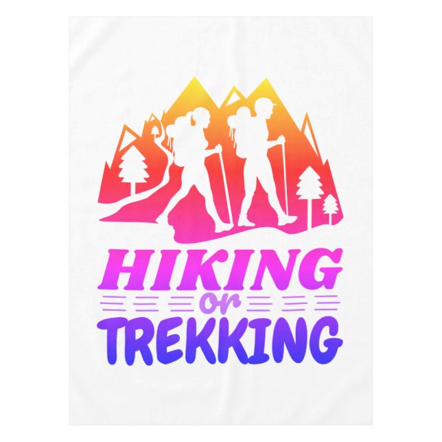 Hiking or Trekking Tablecloth (Front)