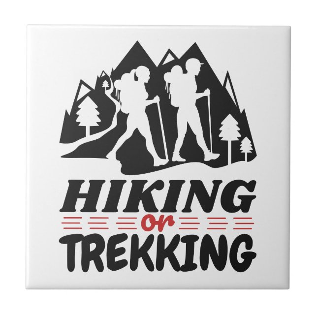 Hiking or Trekking Tile (Front)