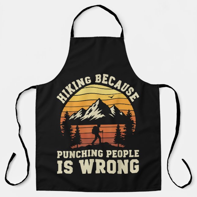 Hiking Outdoor Funny Hiker Apron (Front)