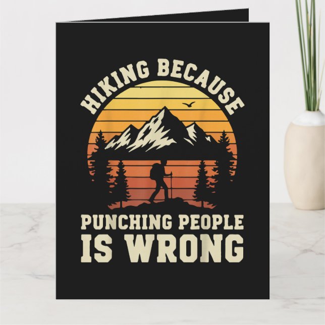 Hiking Outdoor Funny Hiker Card (Front)