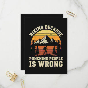 Hiking Outdoor Funny Hiker Invitation Postcard