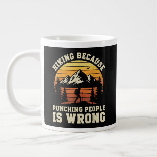 Hiking Outdoor Funny Hiker Large Coffee Mug