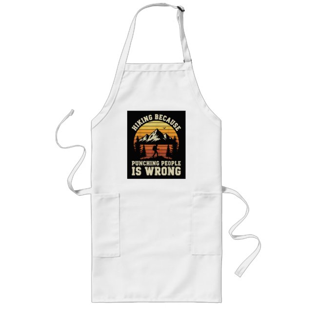 Hiking Outdoor Funny Hiker Long Apron (Front)