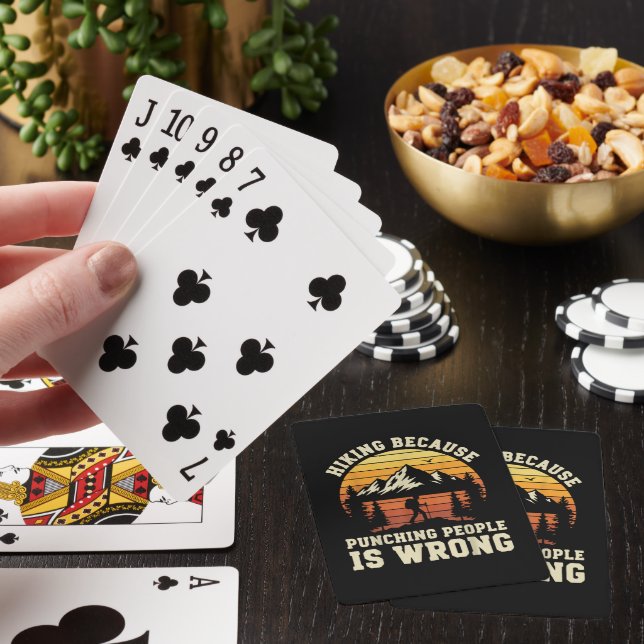 Hiking Outdoor Funny Hiker Playing Cards (In Situ)