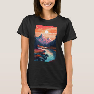 Hiking outdoor mountains landscape T-Shirt